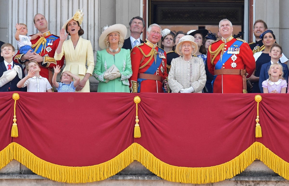 Members of the royal family, who you can watch several films about, standing on the Buckingham Palace balcony during Trooping the Colour in 2019