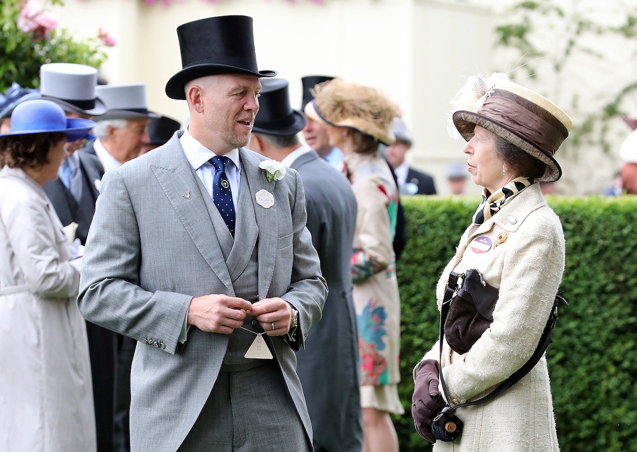 Mike Tindall and Princess Anne on day one of Royal Ascot at Ascot Racecourse on June 18, 2019, in Ascot, England.