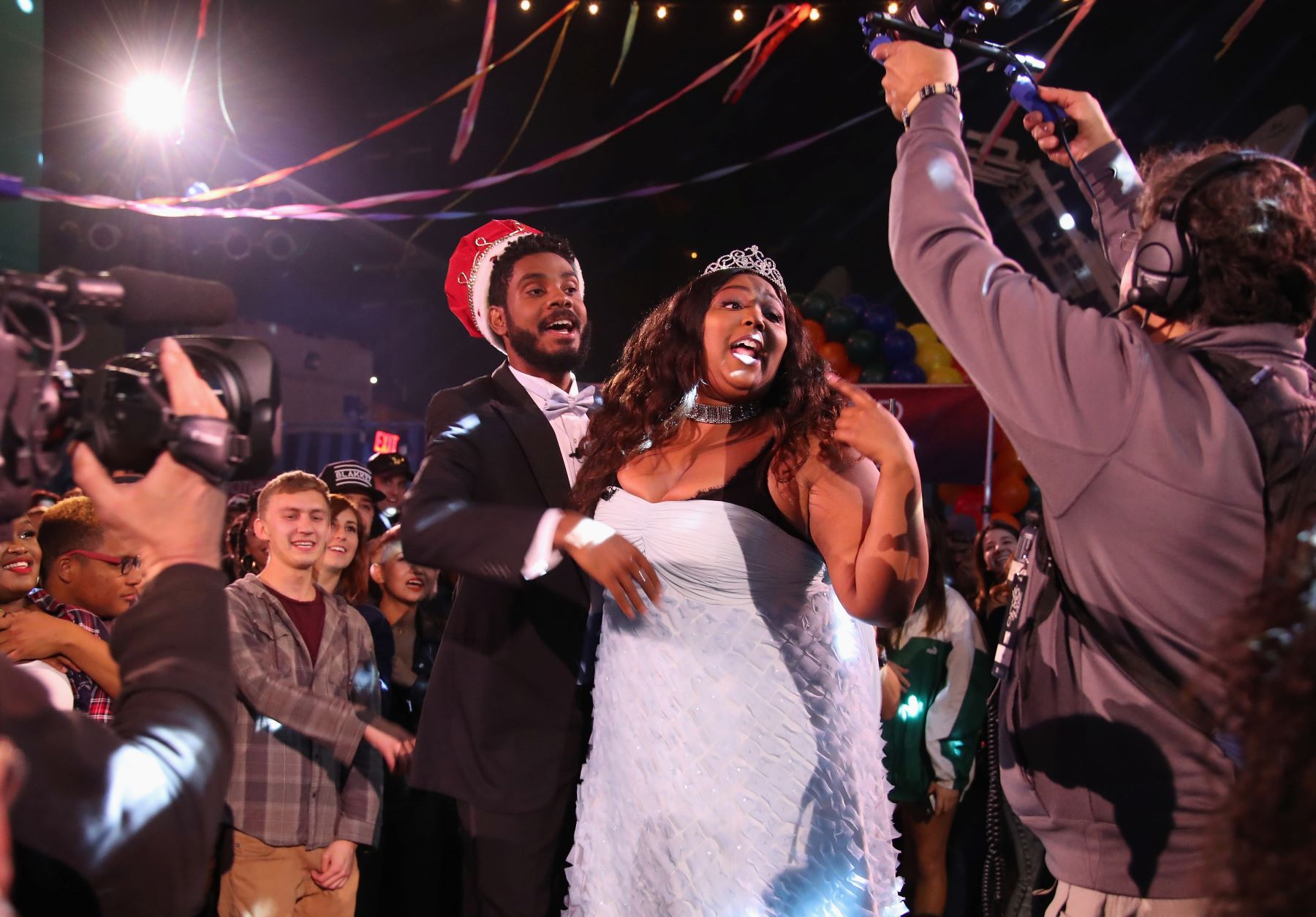 Myke Wright and Lizzo on MTV's 'Wonderland' live show in Los Angeles, California