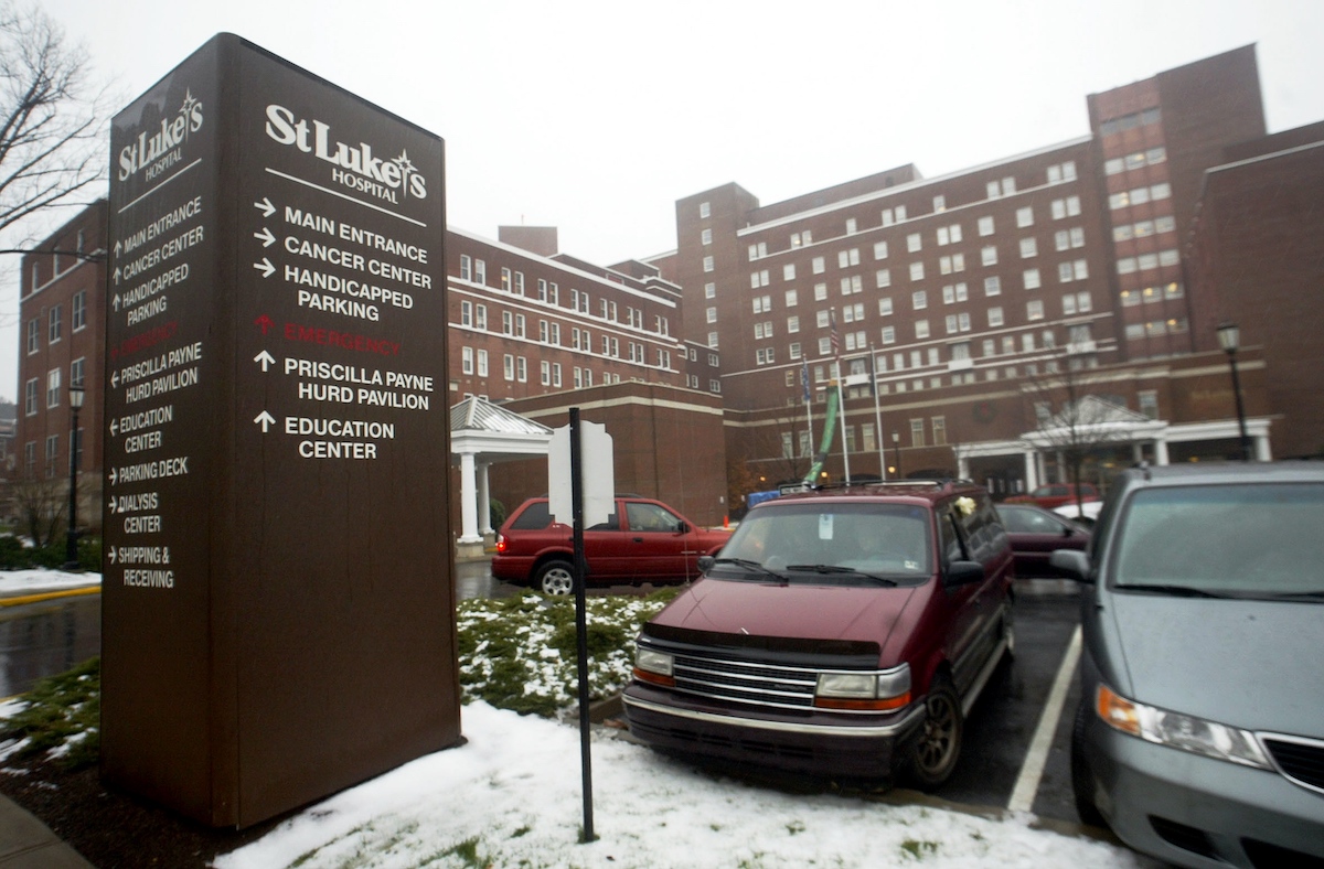 A sign for St. Luke's Hospital in Bethlehem, Pa., where nurse Charles Cullen worked