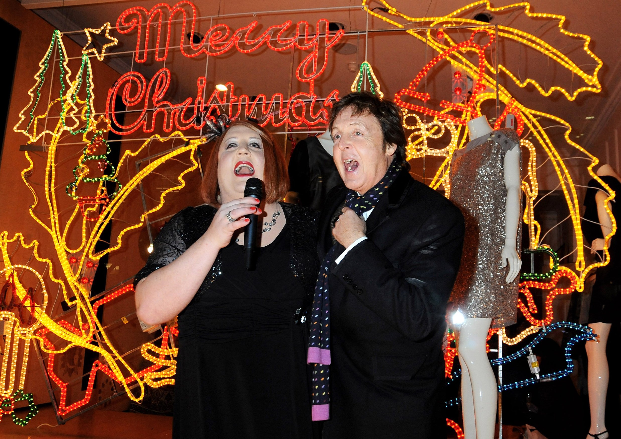 Peter Kay and Paul McCartney attend a private Christmas party at the Stella McCartney store