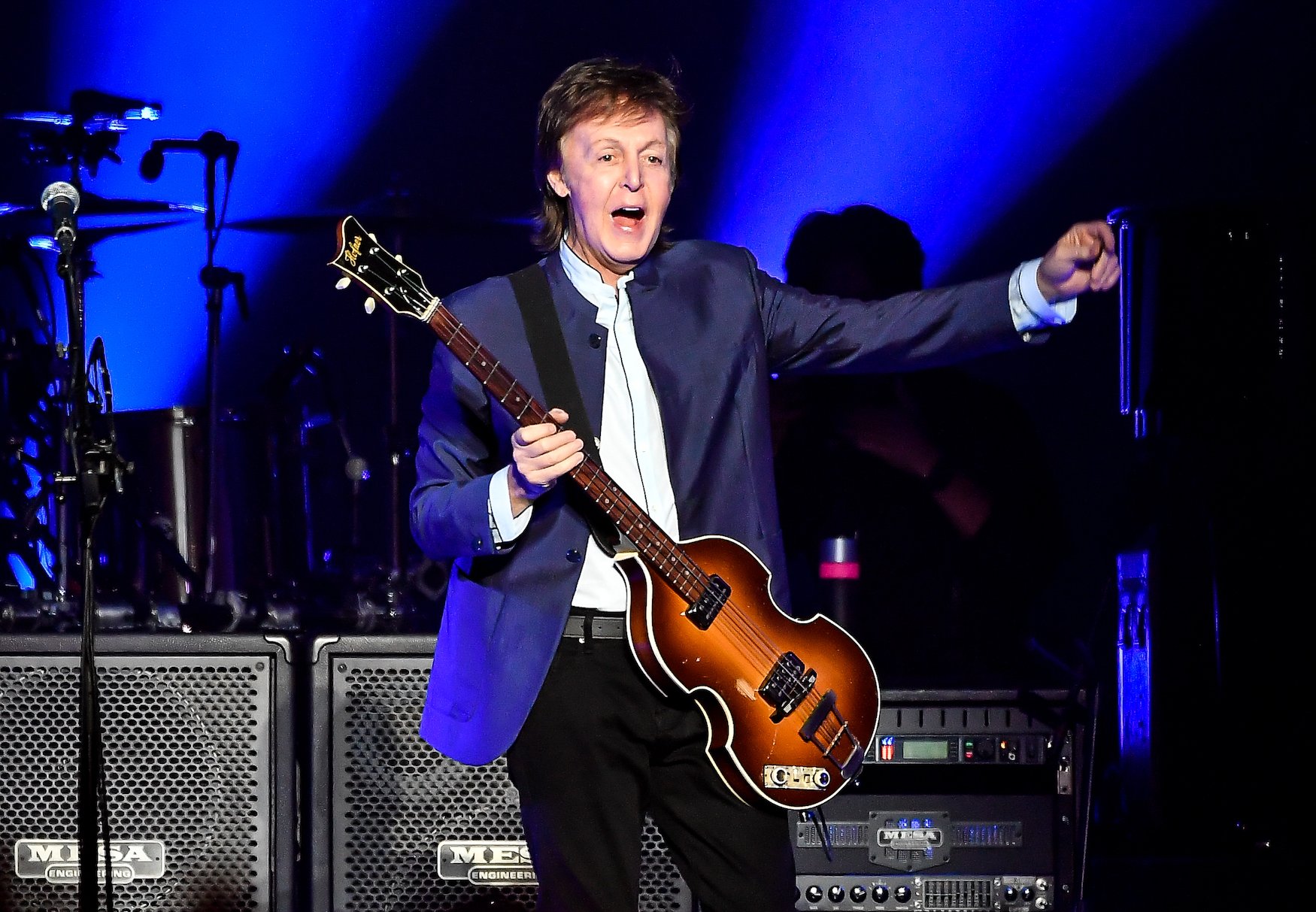 paul McCartney performs at Save Mart center in Fresno, California on his One on One Tour
