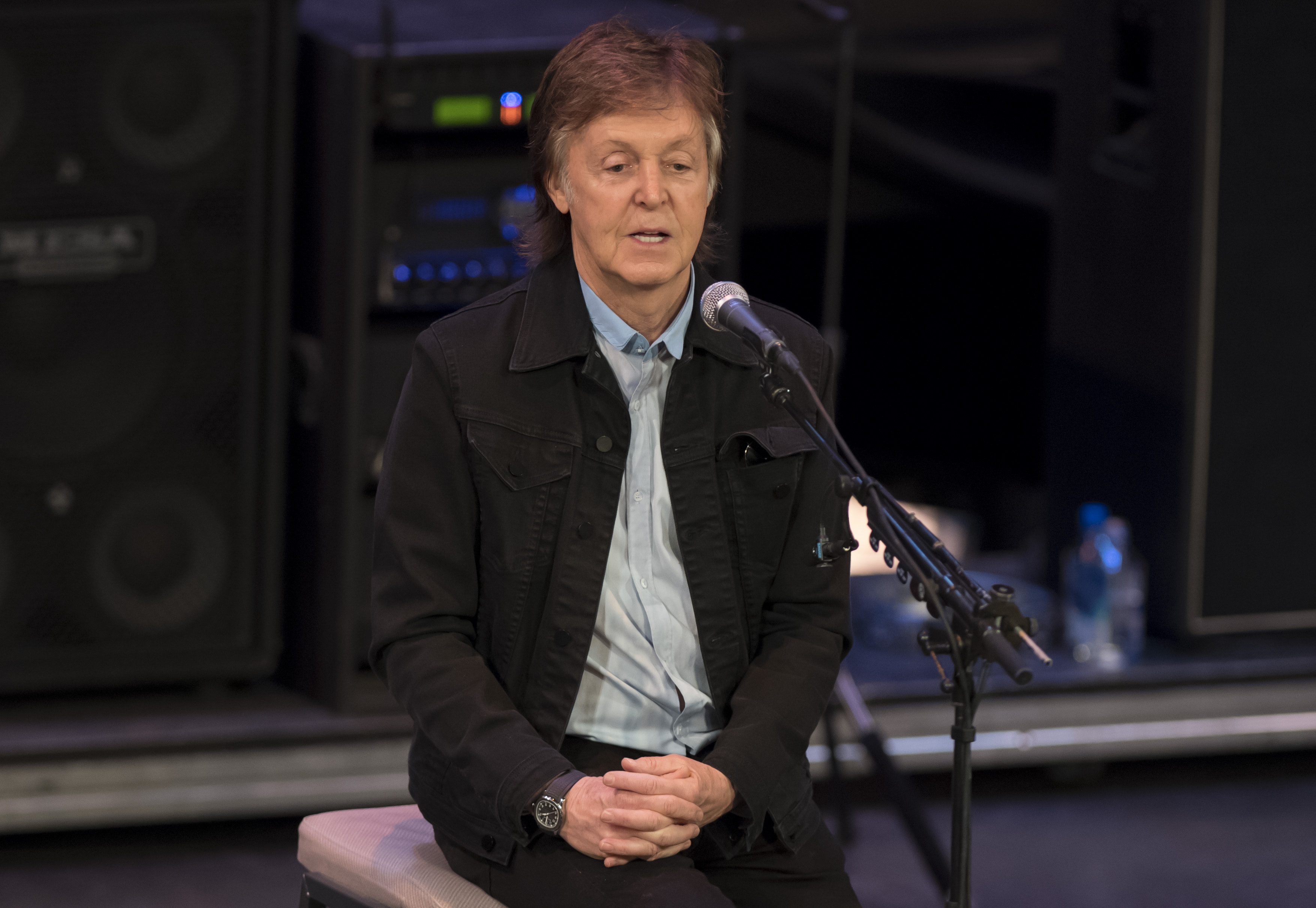 Paul McCartney speaks and performs at the Regal Theater in Australia