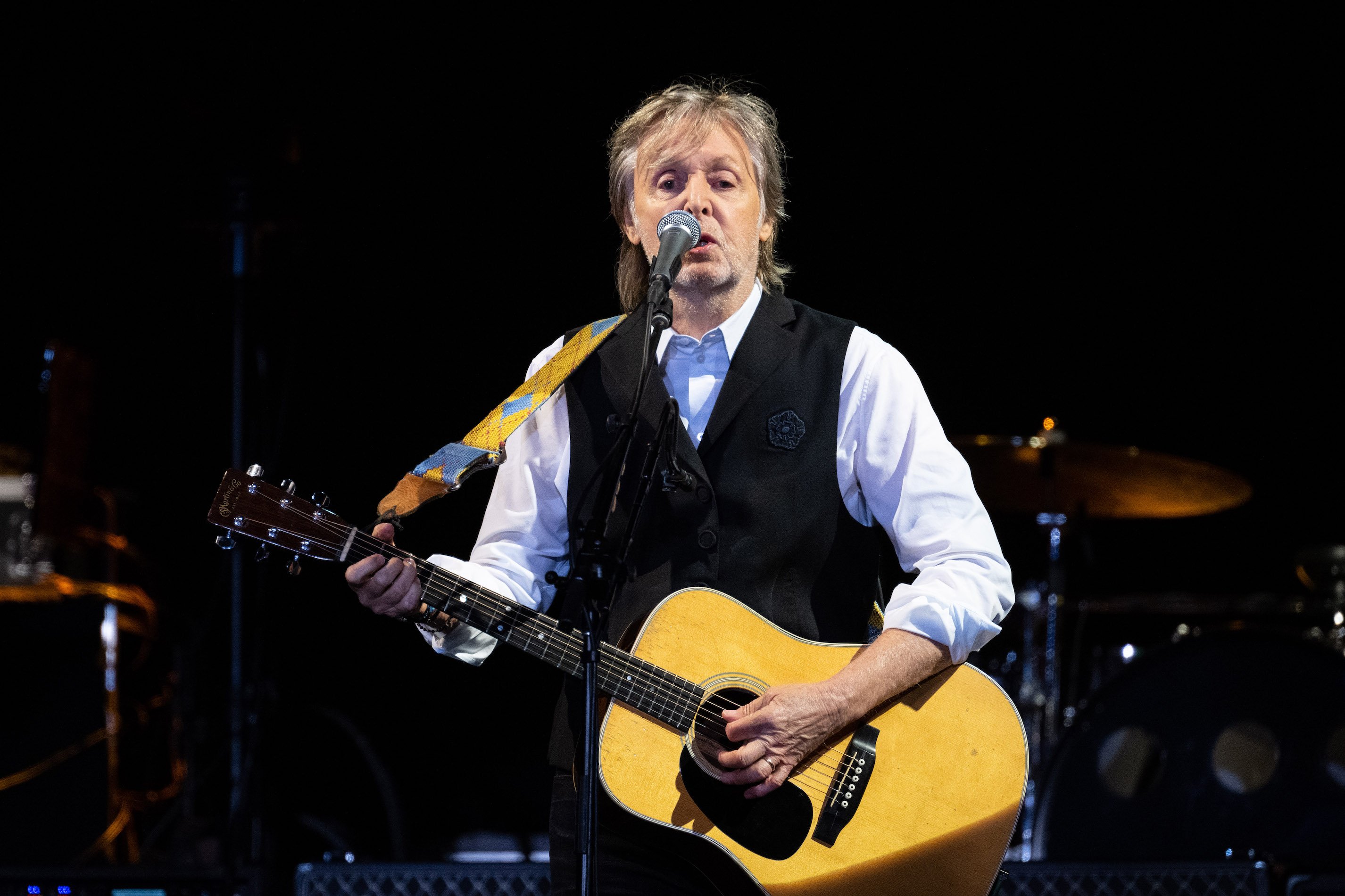 Paul McCartney performs on The Pyramid Stage during the Glastonbury Festival