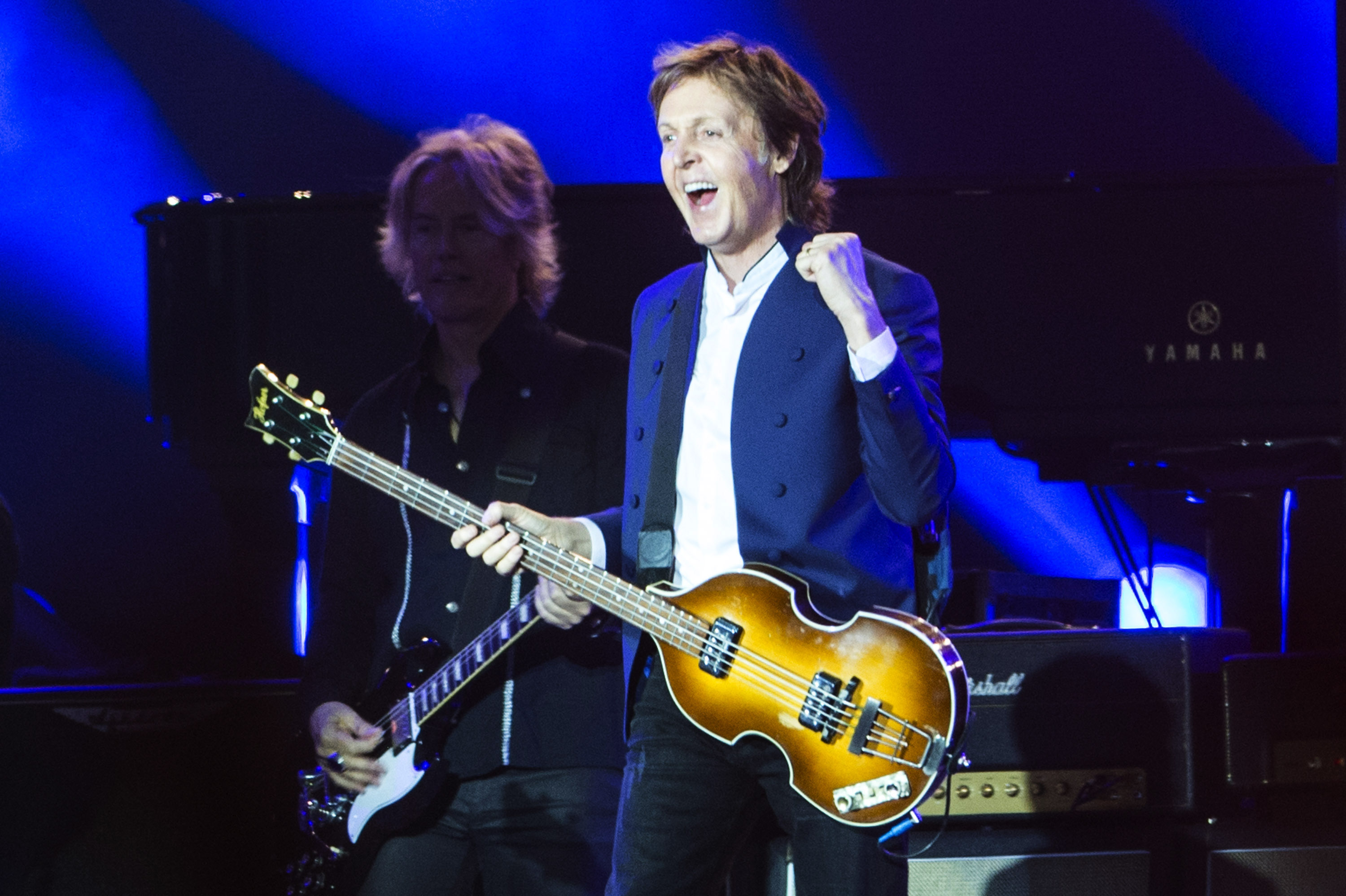 Paul McCartney performs at the Roskilde Festival in Denmark in 2015