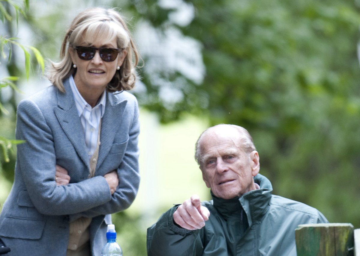 Penny Knatchbull and Prince Philip, whose face 'lights up' while talking to Penny Knatchbull in photos according to a body language expert, talk in 2010