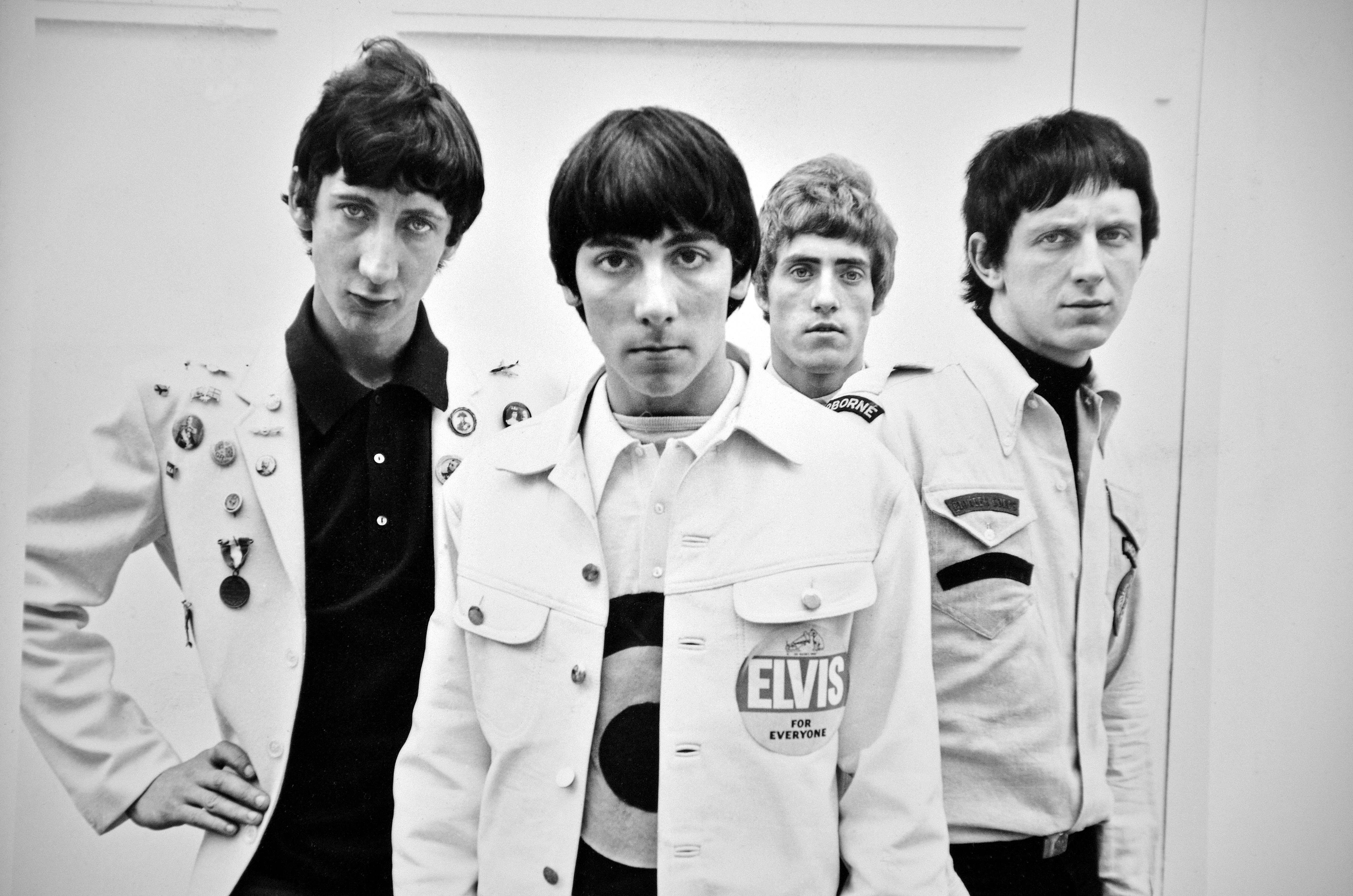 The Who's Pete Townshend, Keith Moon, Roger Daltrey and John Entwistle wearing collared shirts
