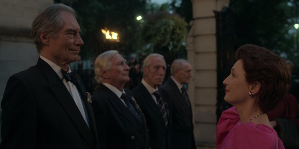 The Crown Season 5 stars Timothy Dalton as Peter Townsend and Lesley Manville as Princess Margaret