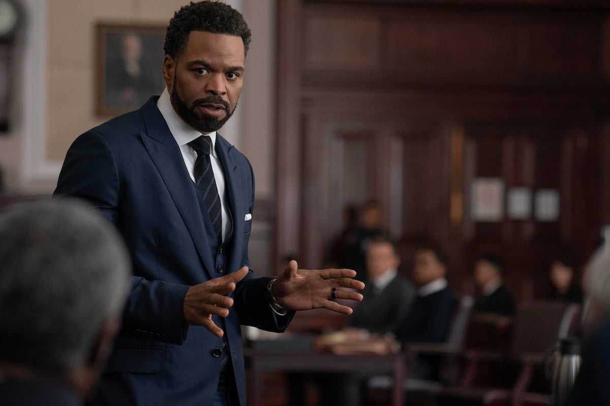 Clifford "Method Man" Smith as Davis MacLean presenting in court wearing a suit in 'Power Book II: Ghost
