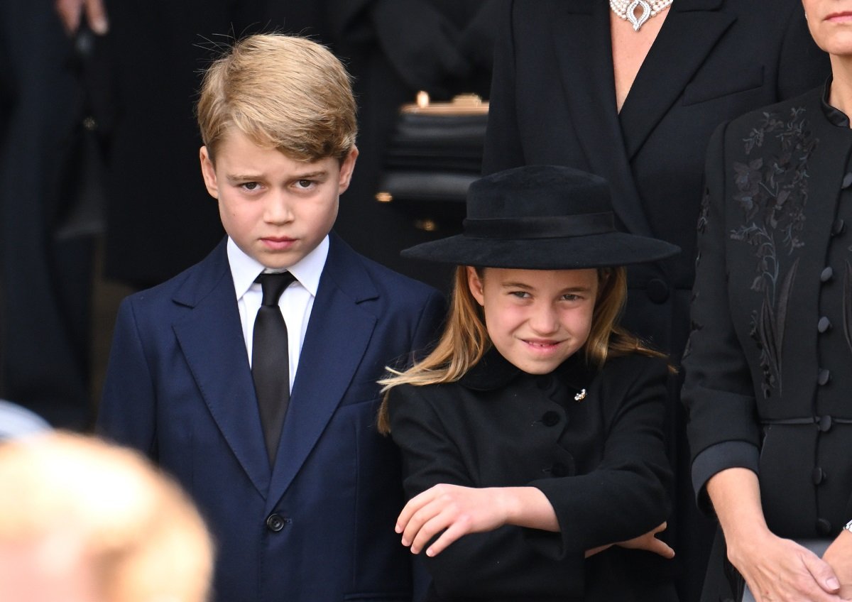 Prince George and Princess Charlotte pictured at the state funeral of Queen Elizabeth II at Westminster Abbey