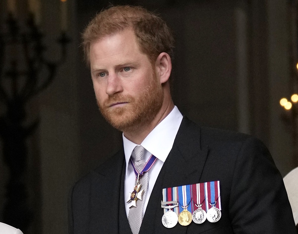 Prince Harry leaves after a service of thanksgiving for the reign of Queen Elizabeth II during Platinum Jubilee