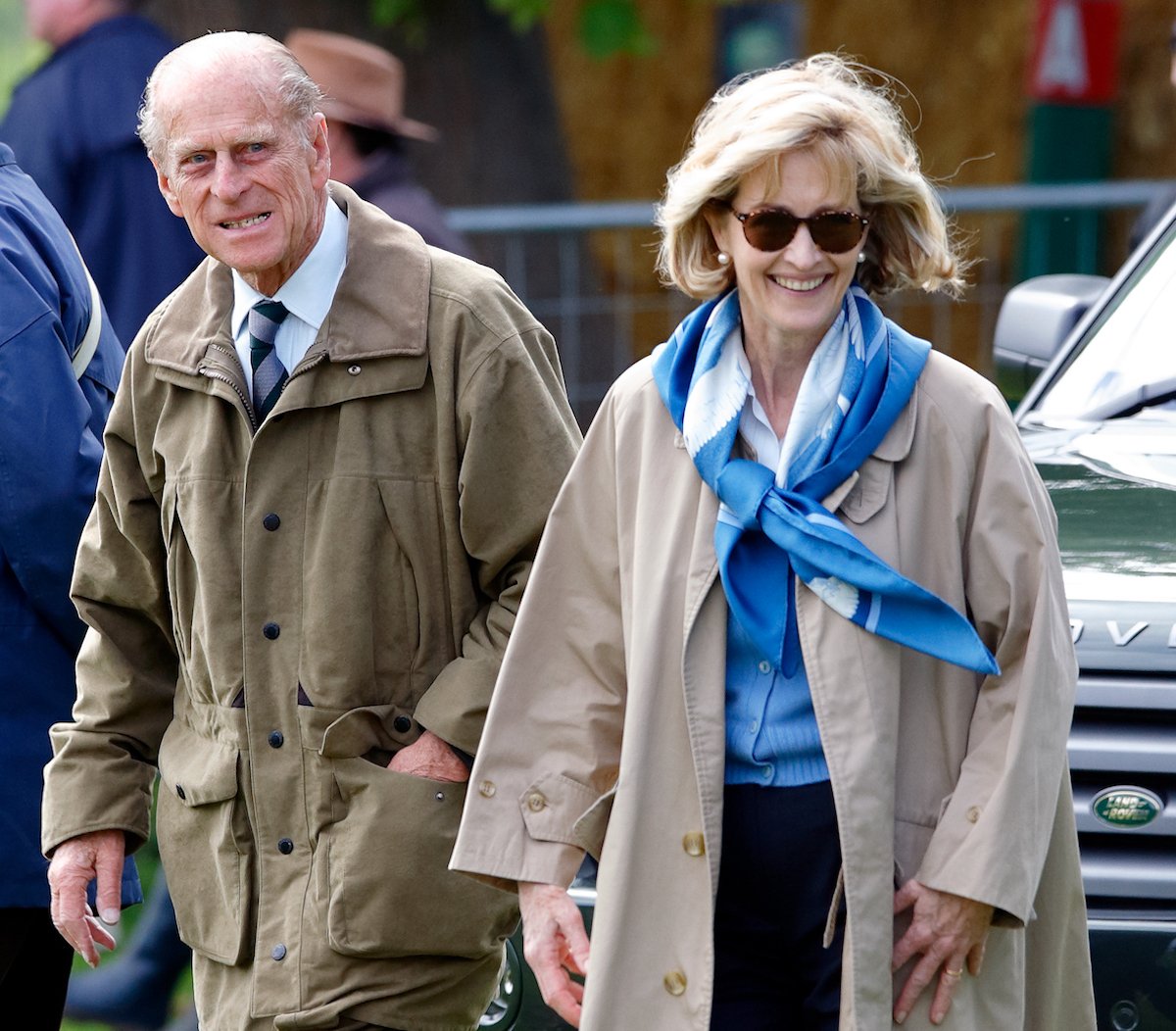 Prince Philip, whose face 'lights up' in photos of him and Penny Knatchbull, according to a body language expert, walks with Penny Knatchbull in 2007