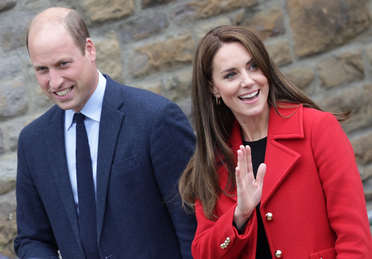 Prince William and Kate Middleton, whose body language shows they are in sync with each other.