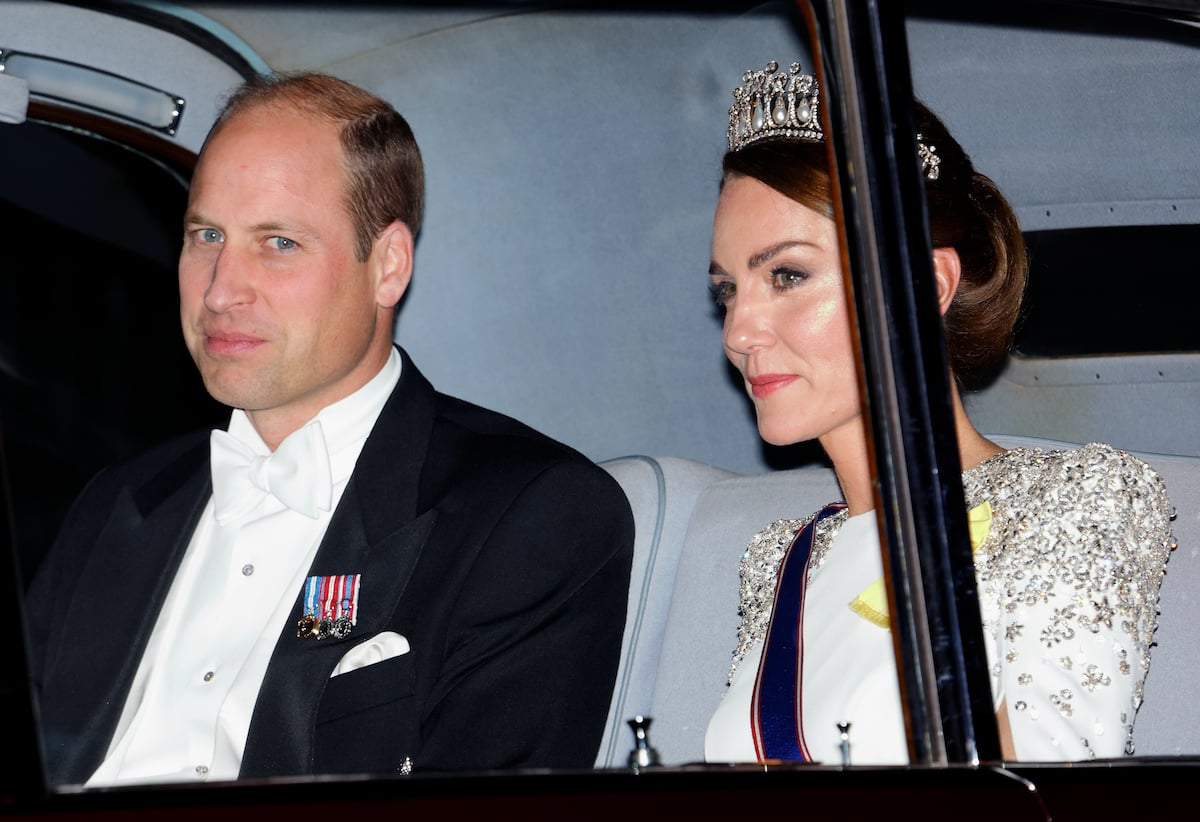 Prince William and Kate Middleton, who will probably 'stamp their personalities' on future royal tours, according to a royal biographer, ride in a car wearing a tuxedo and gown to a Nov. 22 state dinner