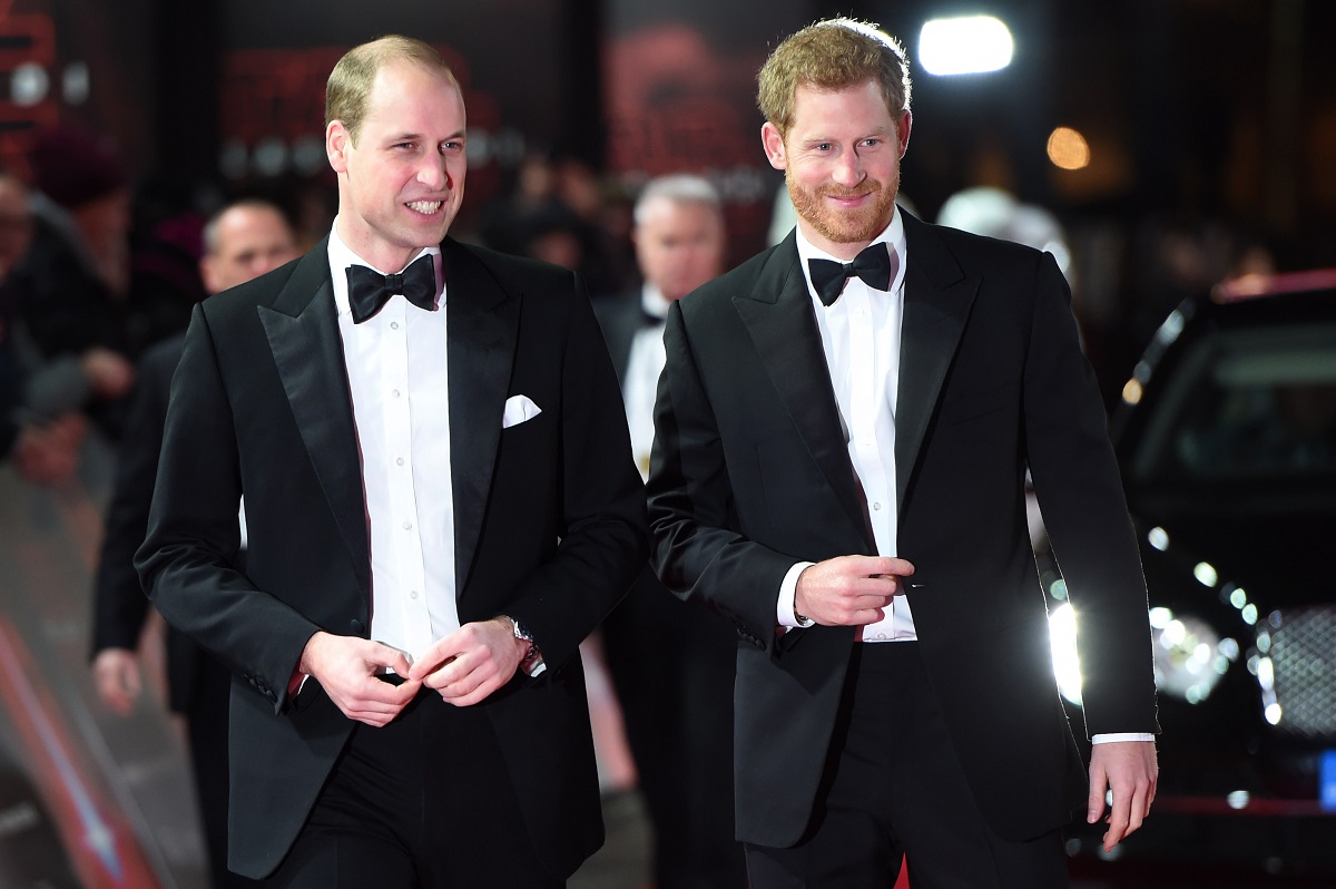 Prince William and Prince Harry attend the European premiere of 'Star Wars The Last Jedi'