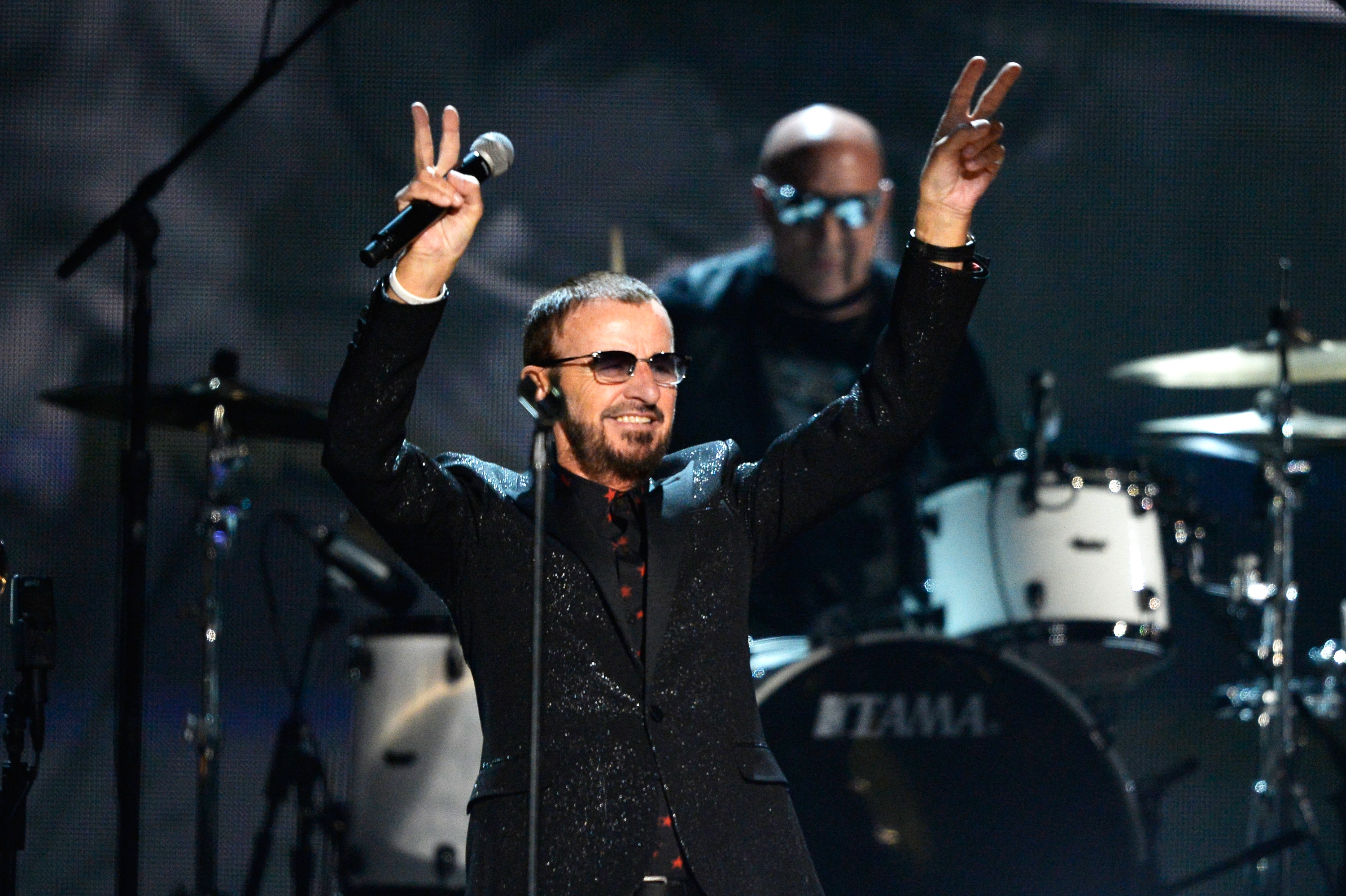 Musician Ringo Starr performs during the 56th GRAMMY Awards at Staples Center