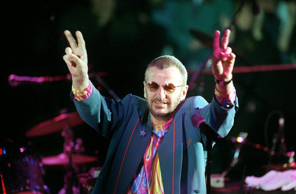 Ringo Starr, who wants 'Octopus's Garden' to play at his funeral, performs with his All-Starr Band in New York in 1999.