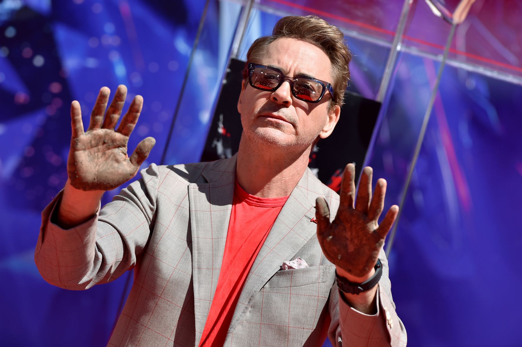 Robert Downey Jr. at an 'Avengers: Endgame' cement handprints ceremony at the TCL Chinese Theater