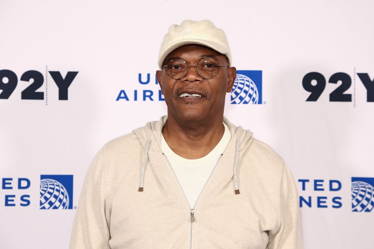 Samuel L. Jackson posing at 92Y.