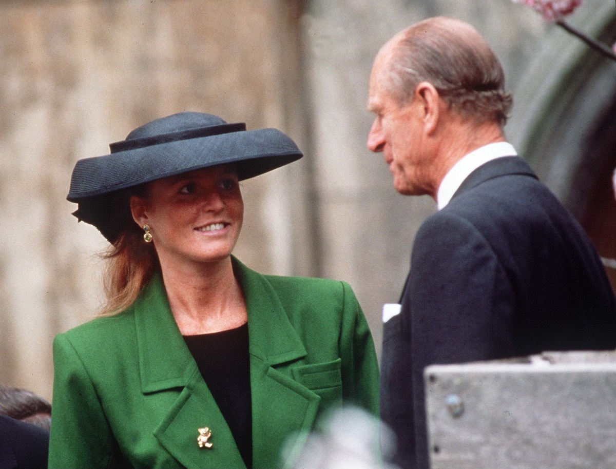 Sarah Ferguson and Prince Philip at the Easter Service in about 1990