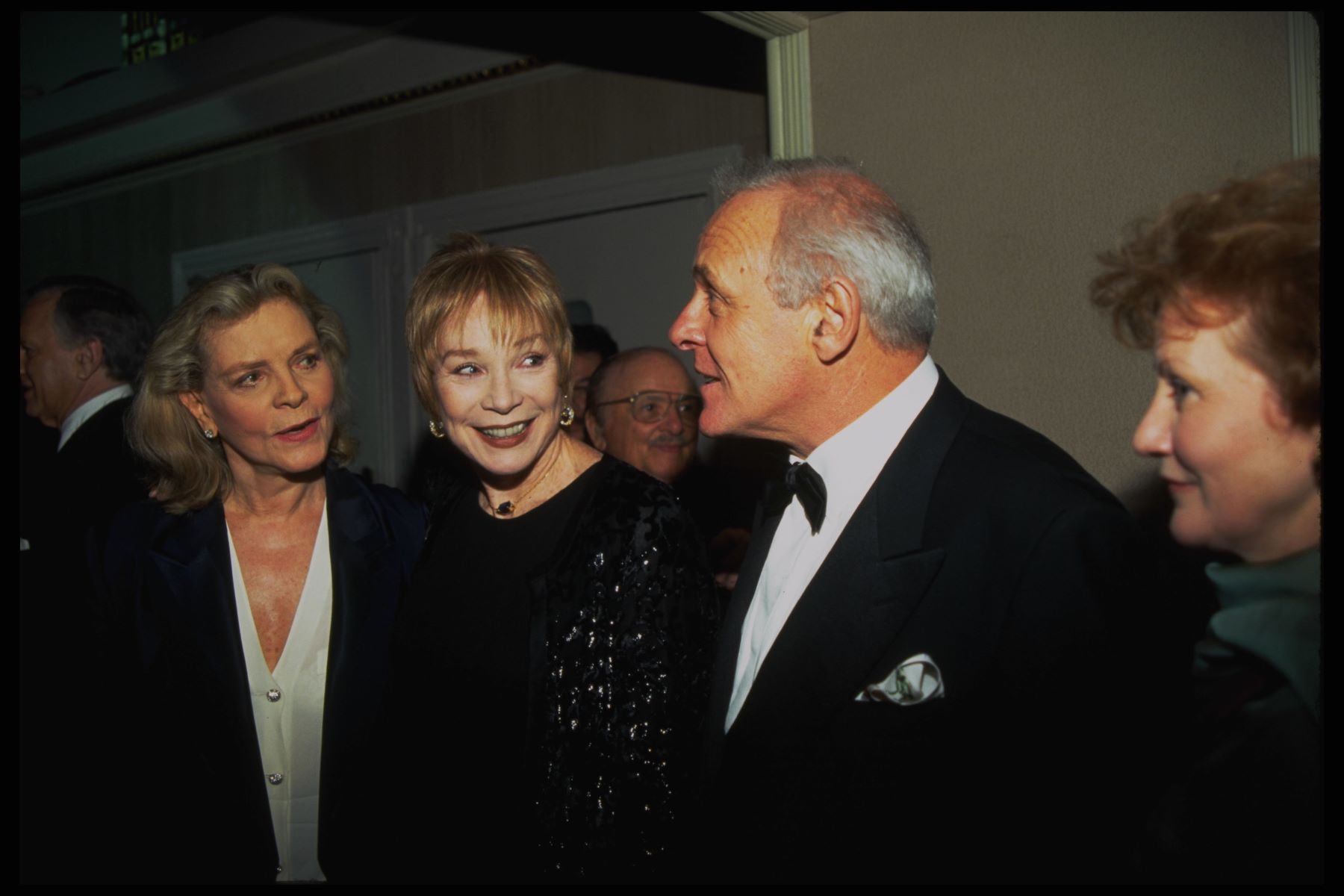 Shirley MacLaine and Anthony Hopkins at The Friars Club for a tribute to J. Travolta and K. Preston