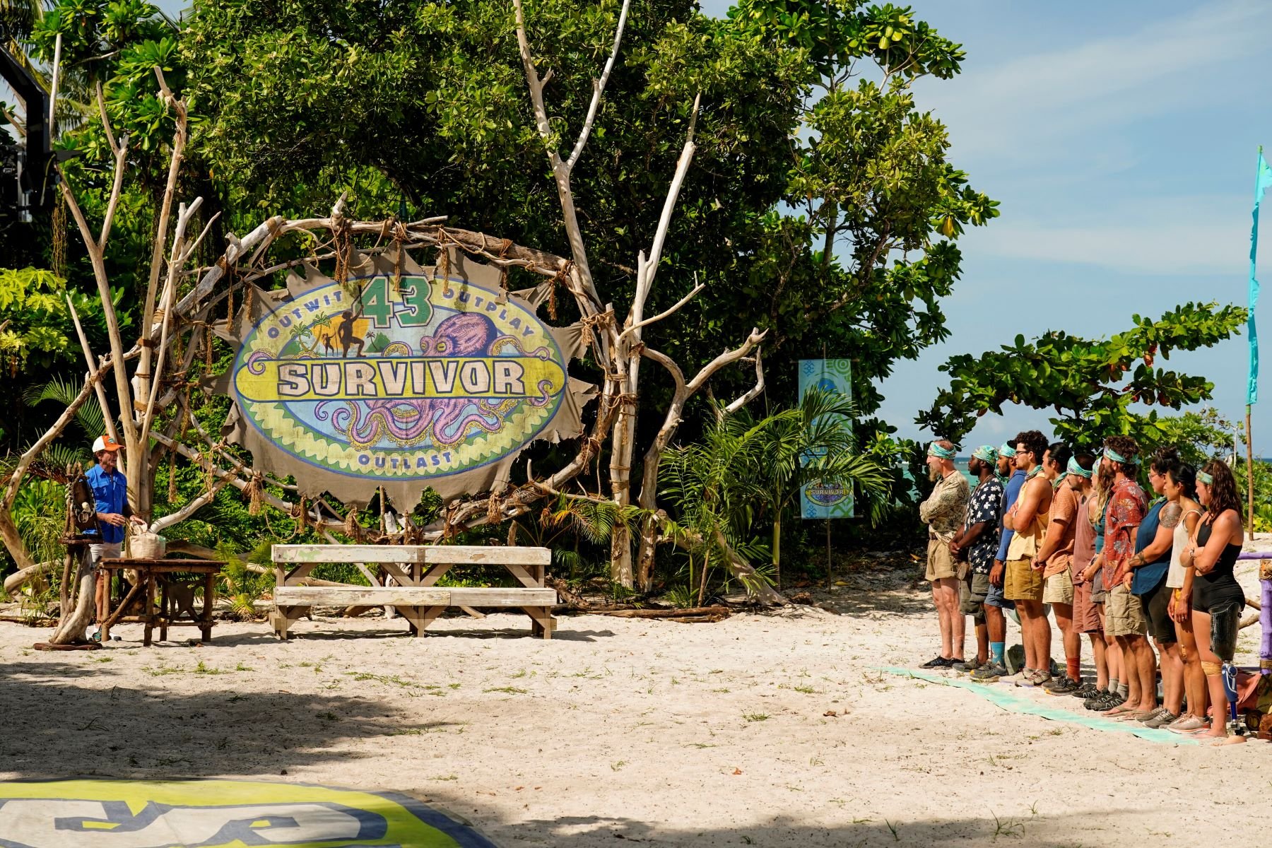 On the beach, host Jeff Probst explains the Immunity Challenge to the 'Survivor' Season 43 cast in episode 8, and according to spoilers, the castaways will bargain for more food in this episode.