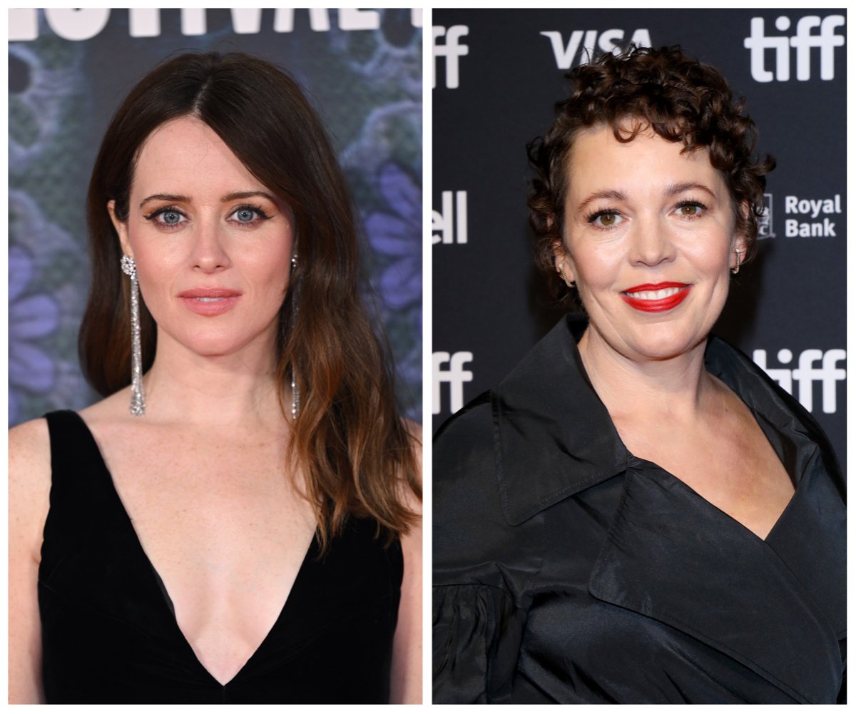 Side by side photos of Claire Foy and Olivia Colman, who both played Queen Elizabeth on "The Crown."