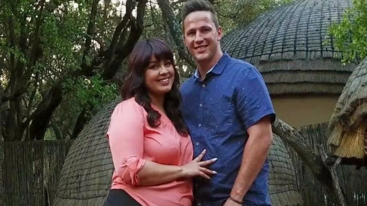 Tiffany Franco and Ronald Smith standing together in South Africa on '90 Day Fiancé' on TLC.