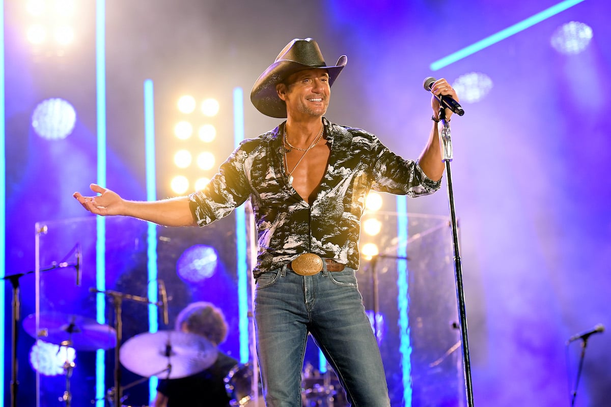 Tim McGraw performs on stage