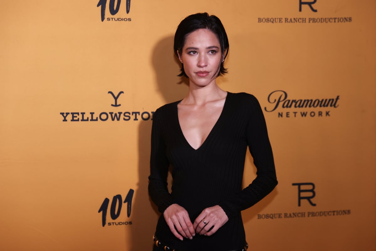 Yellowstone star Kelsey Asbille attends the black carpet during season 5 Fort Worth Premiere at Hotel Drover on November 13, 2022 in Fort Worth, Texas
