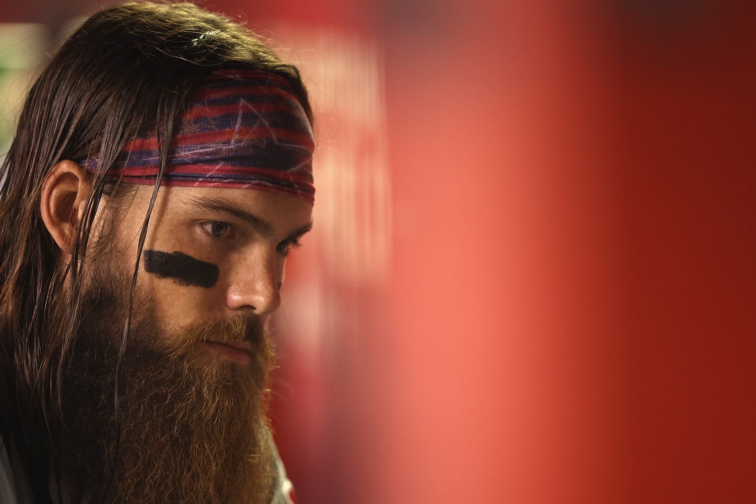 Brandon Marsh #16 of the Philadelphia Phillies in the dugout on August 29, 2022 in Phoenix, Arizona