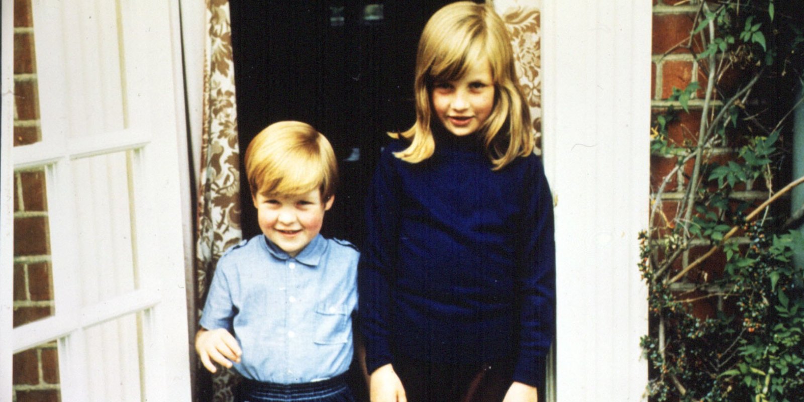 Princess Diana and her brother Charles, photographed in 1968.