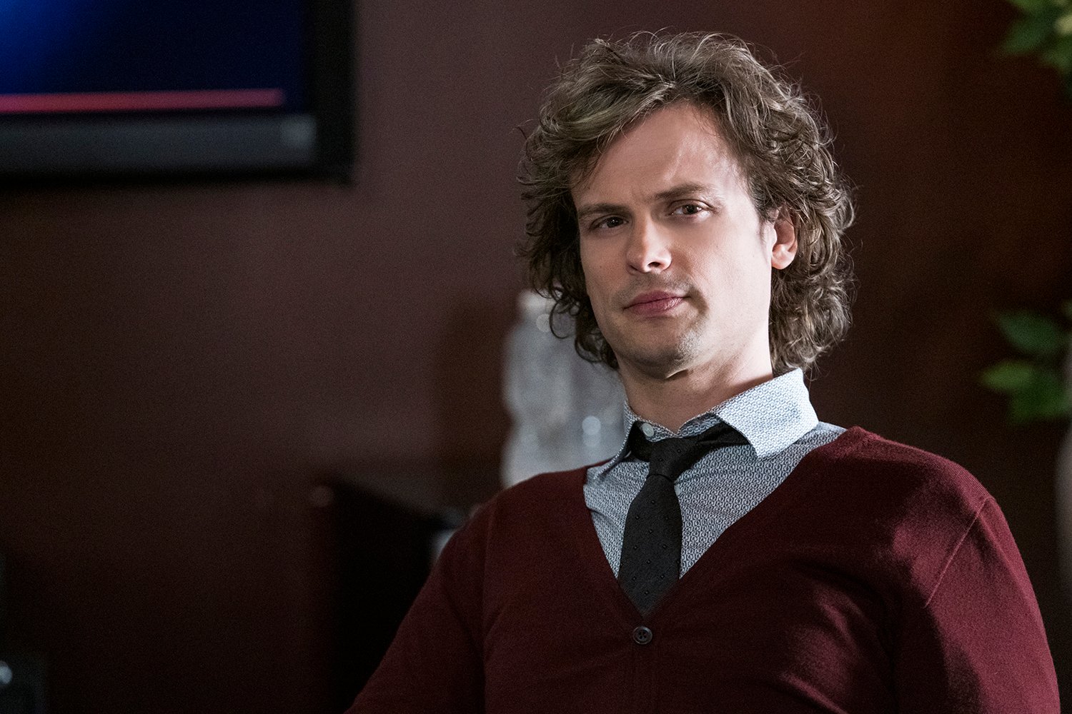 Criminal Minds Season 15: Matthew Gray Gubler as Spencer Reid in a rest vest and tie