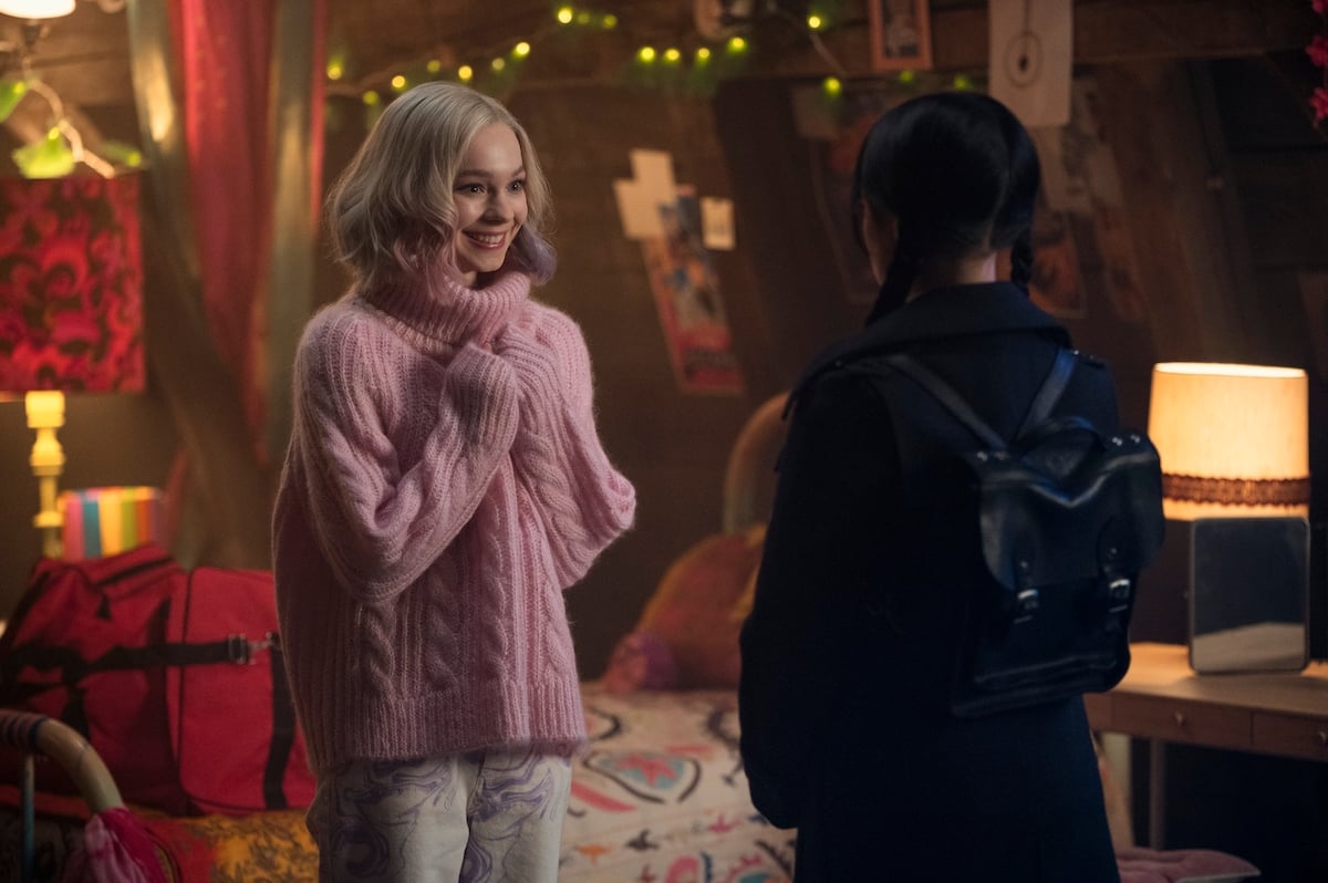Emma Myers as Enid Sinclair, Jenna Ortega as Wednesday Addams in Netflix's 'Wednesday'