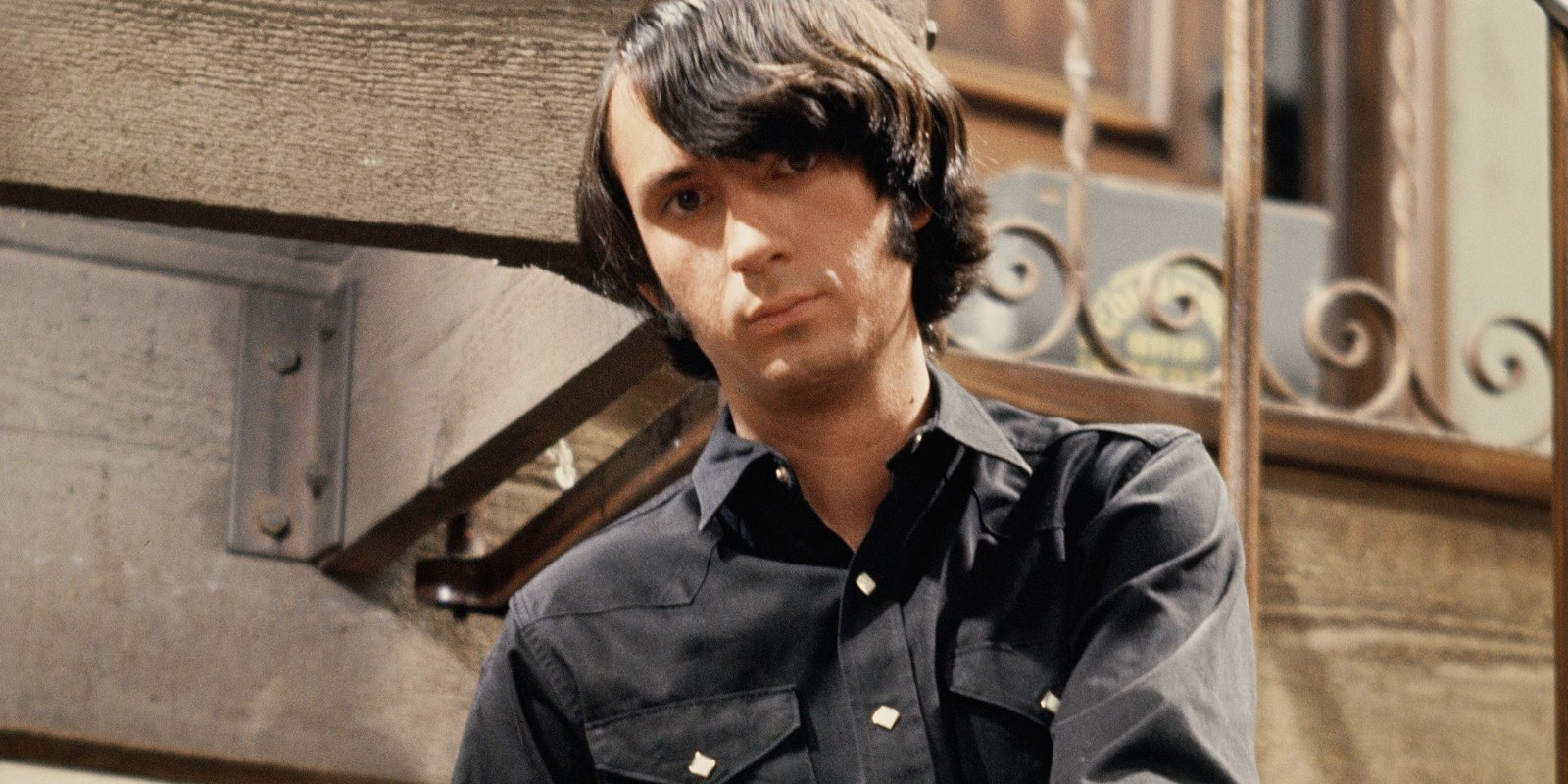 Mike Nesmith on the set of 'The Monkees' televison show in the late 1960s.