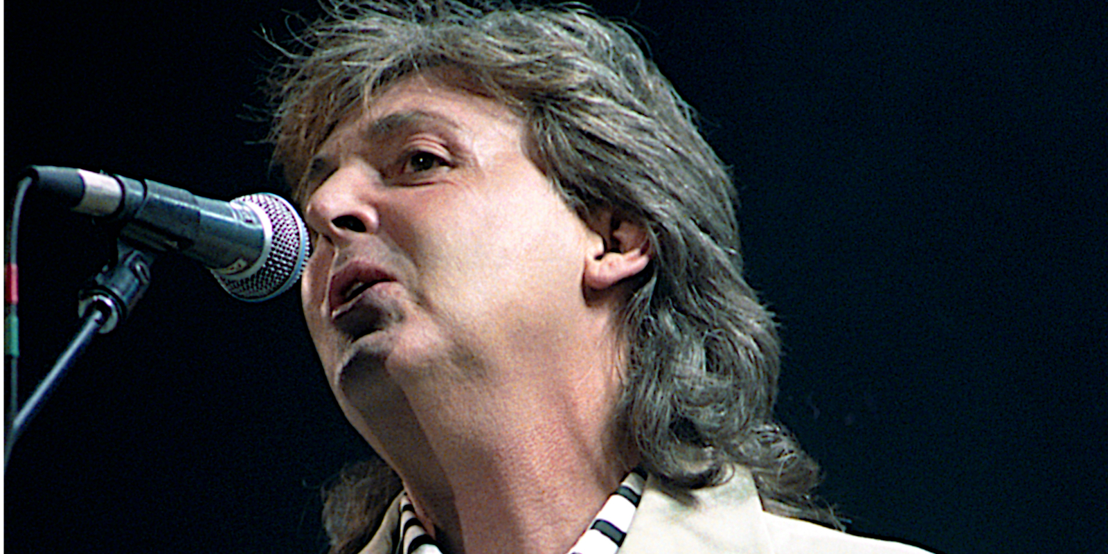Paul McCartney in concert for the Fourth of July, 1990, the tour coincided with the release of his Flowers in the Dirt album.
