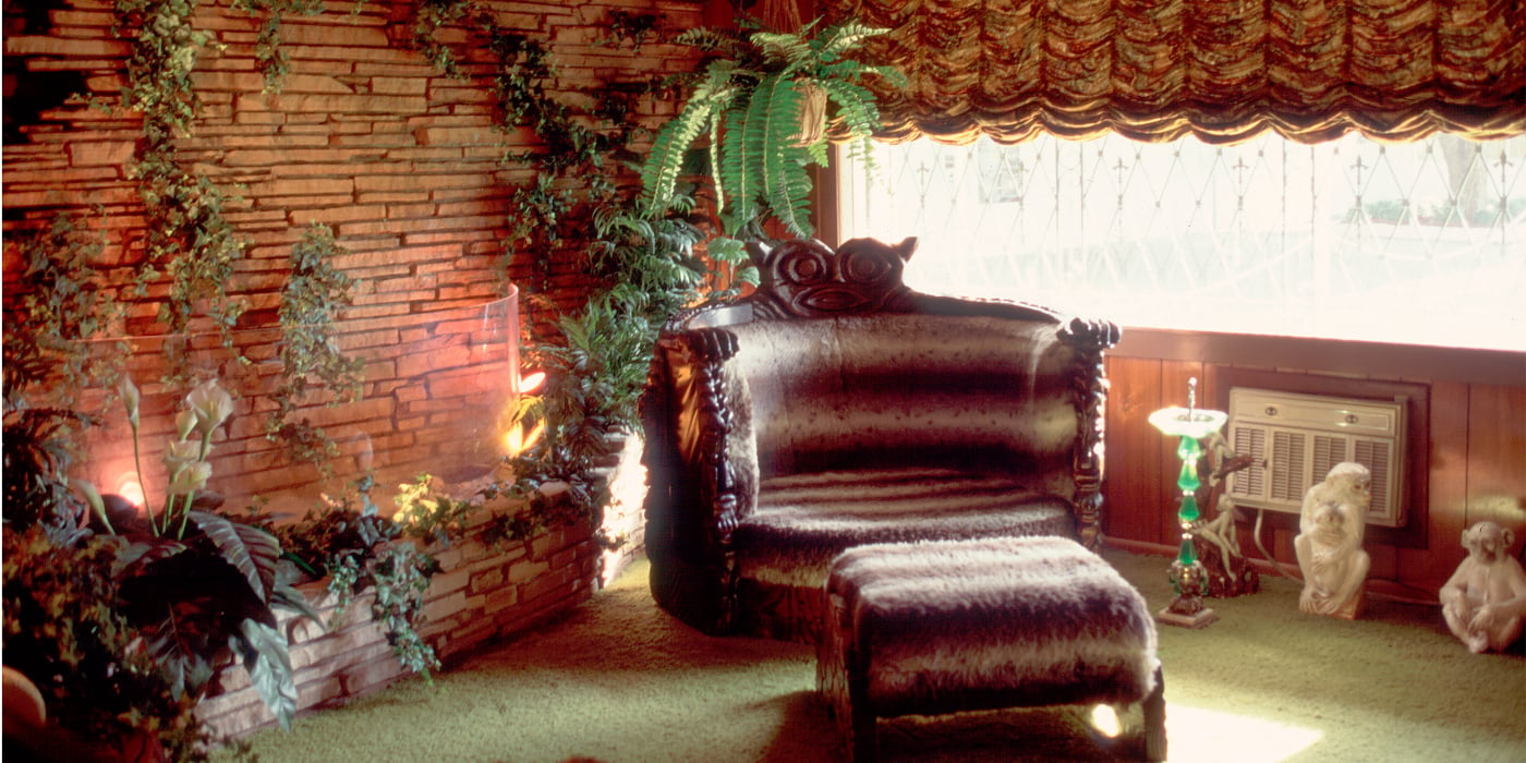 Elvis Presley's jungle room located within Graceland, his Memphis, TN home.