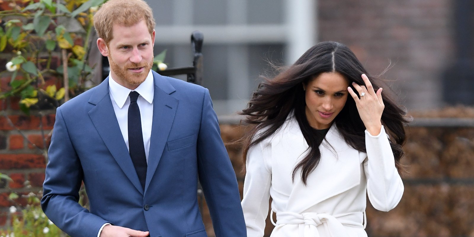 Meghan Markle and Prince Harry at their engagement photocall in 2017.