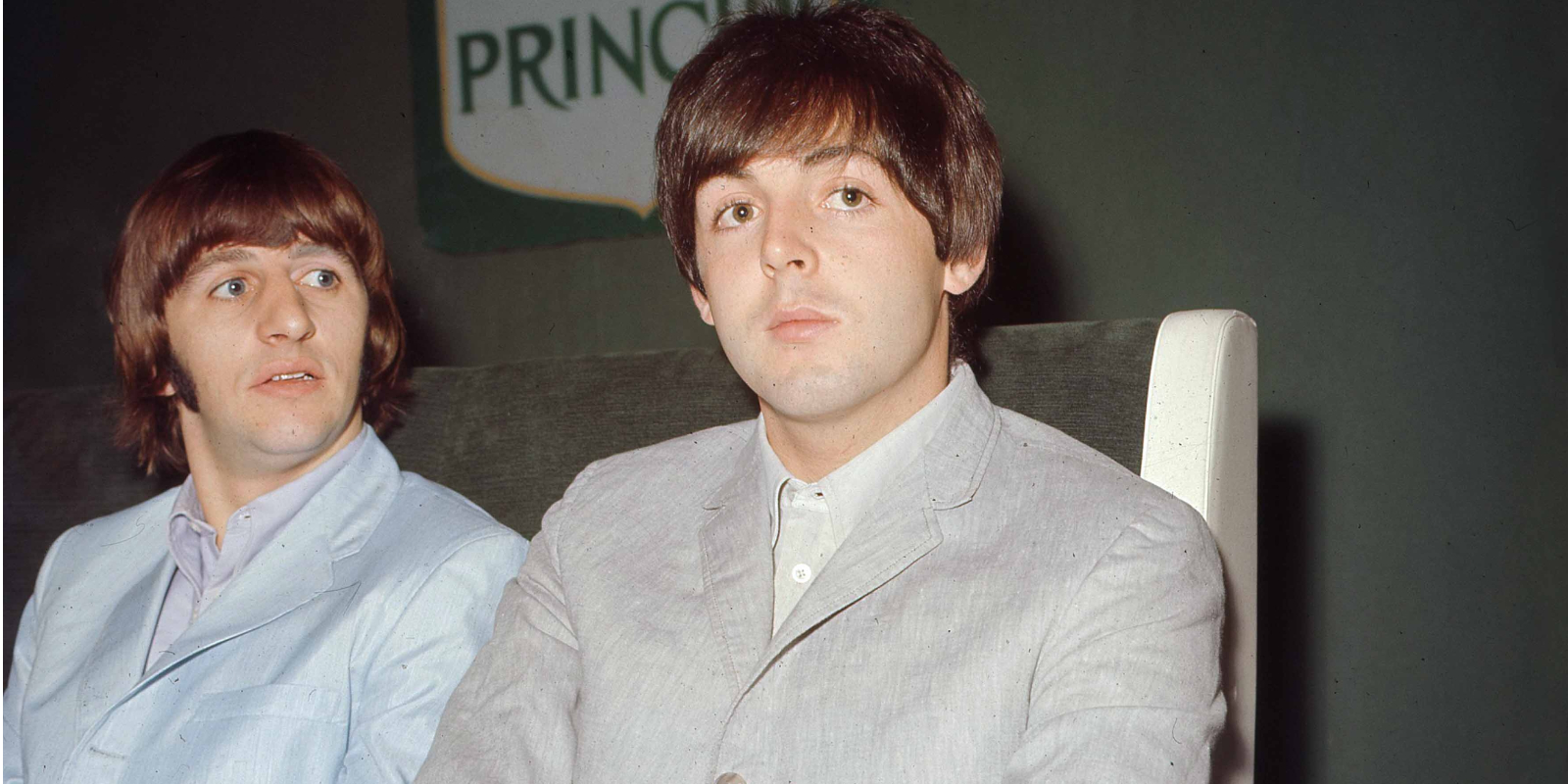 Ringo Starr and Paul McCartney at the 'Parco dei Principi Grand Hotel', Rome 1965.