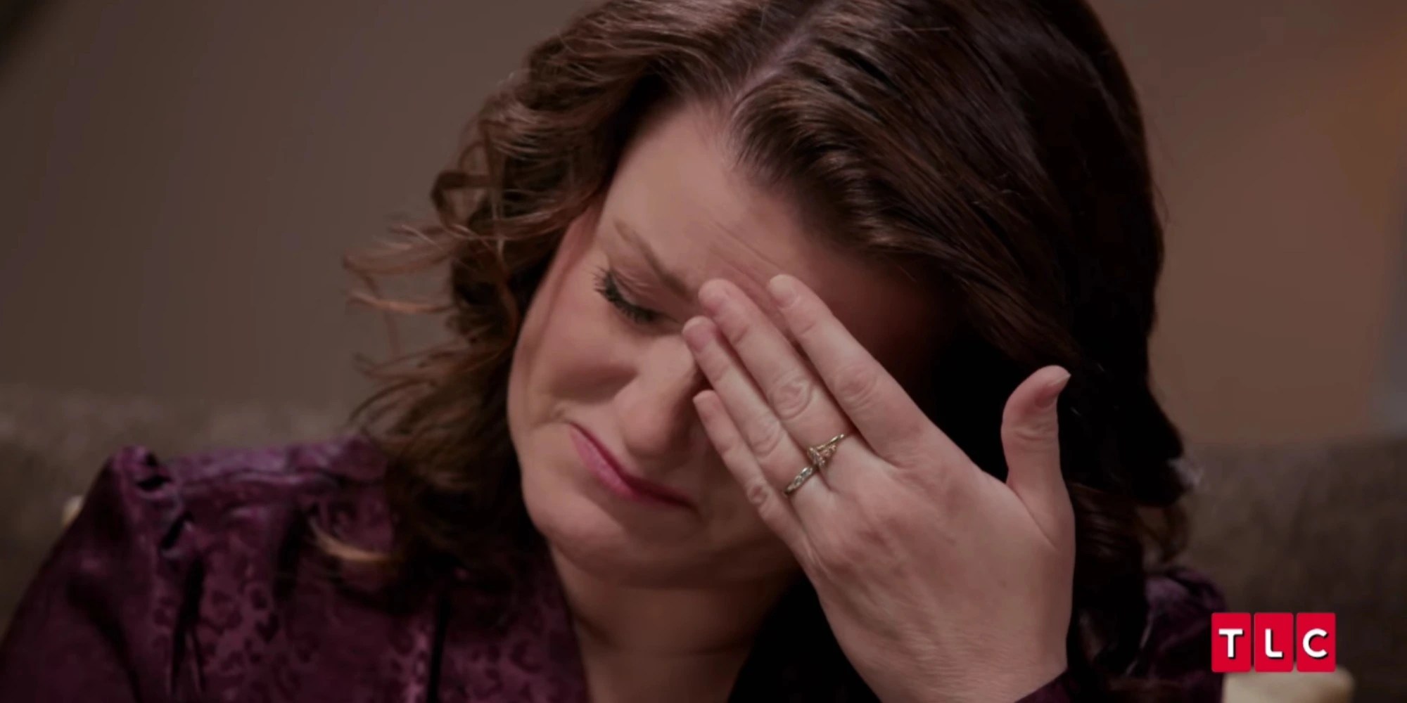 Robyn Brown cries during the second installment of the Sister Wives Tell-All.