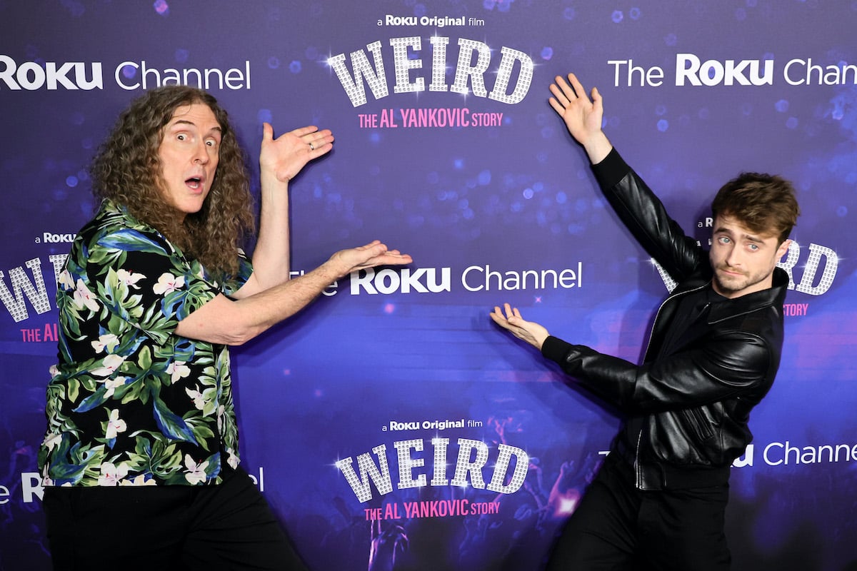 Weird Al Yankovic and Daniel Radcliffe at the New York premiere of 'Weird: The Al Yankovic Story'