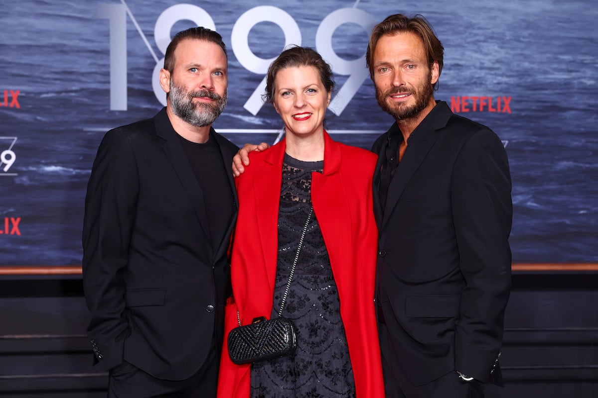 1899 creators Baran bo Odar, Jantje Friese and Andreas Pietschmann appear at the Netflix premiere for the series.