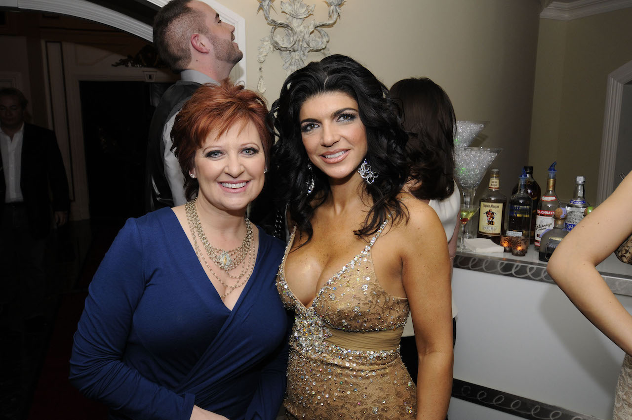 Caroline Manzo and Teresa Giudice smile for photo