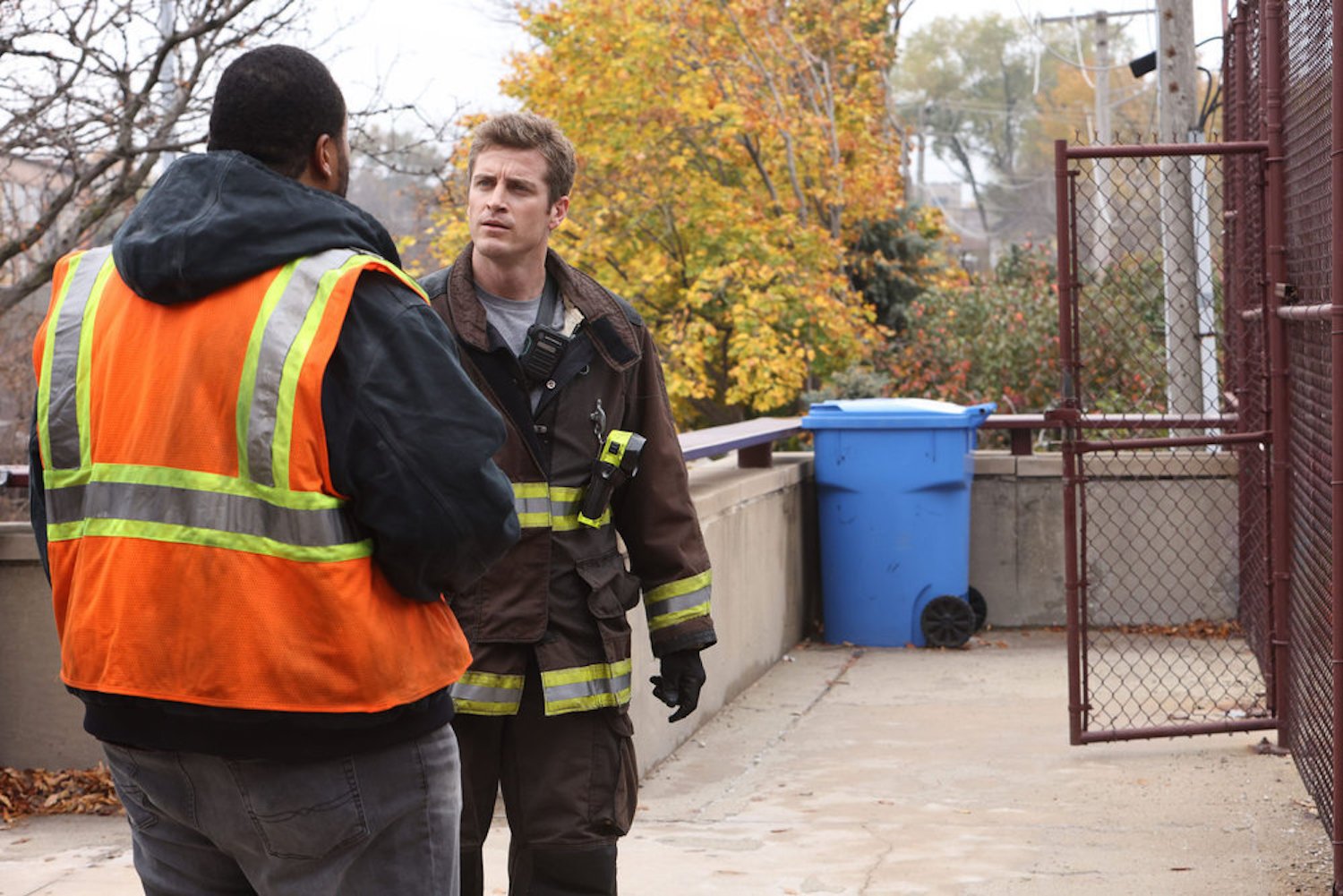 Jake Lockett as Sam Carver in 'Chicago Fire' Season 11 Episode 9, the midseason finale