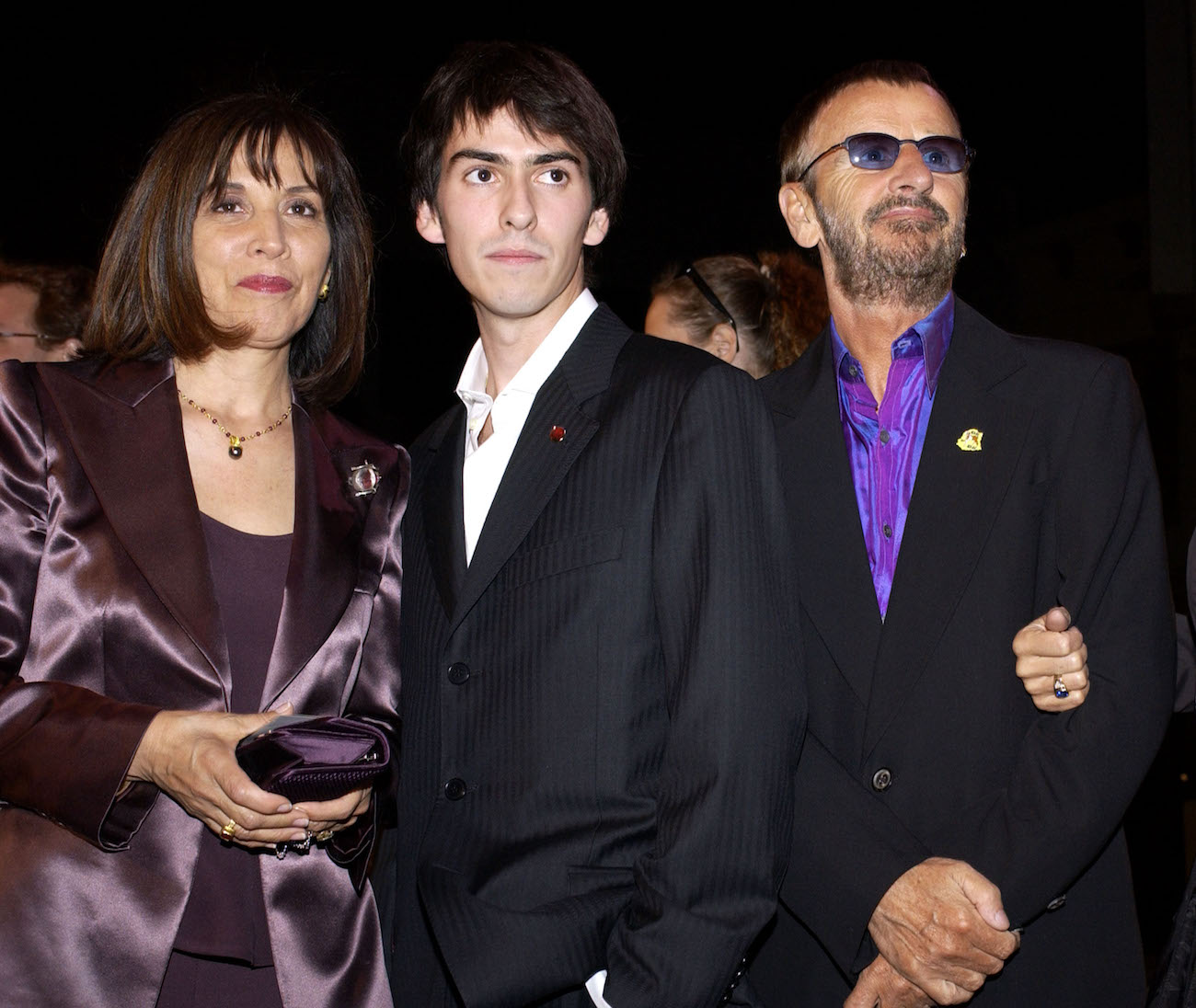 Olivia and Dhani Harrison with Ringo Starr at Concert for George.