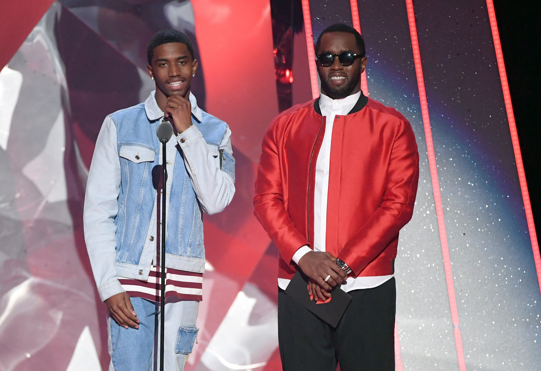 Sean 'Diddy' Combs (R) with his kid Christian Combs (L)