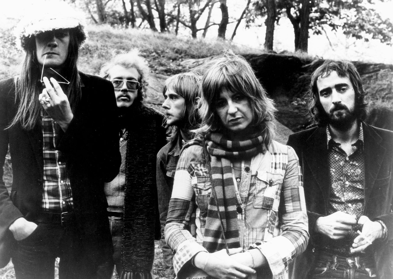 Mick Fleetwood, Bob Welch, Danny Kirwan, Christine McVie, and John McVie of Fleetwood Mac in 1971.