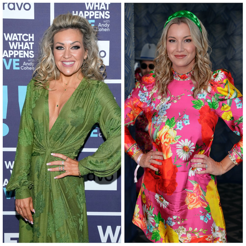 Faye Clark from 'Below Deck Adventure' on 'WWHL' and Hannah Ferrier from 'Below Deck Med' on the red carpet