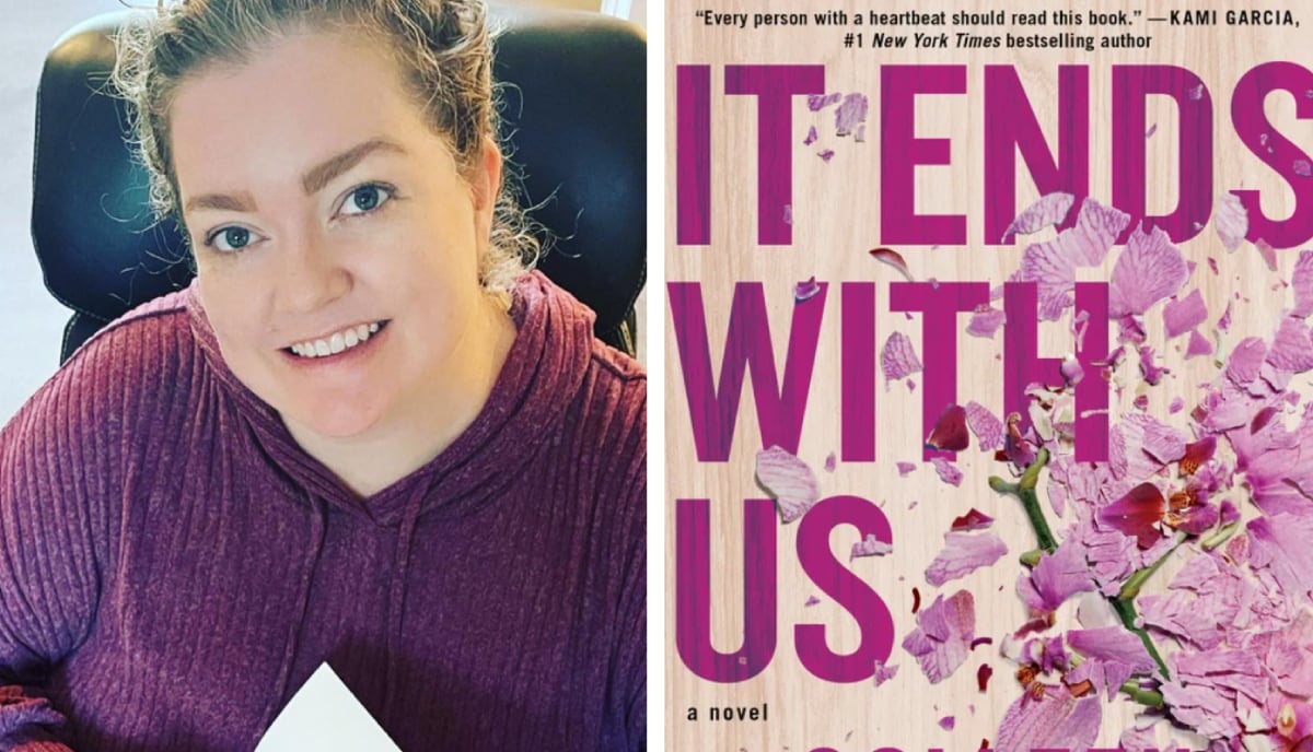 Colleen Hoover poses with the sequel to ‘It Ends With Us,’ ‘It Starts With Us’ via Instagram