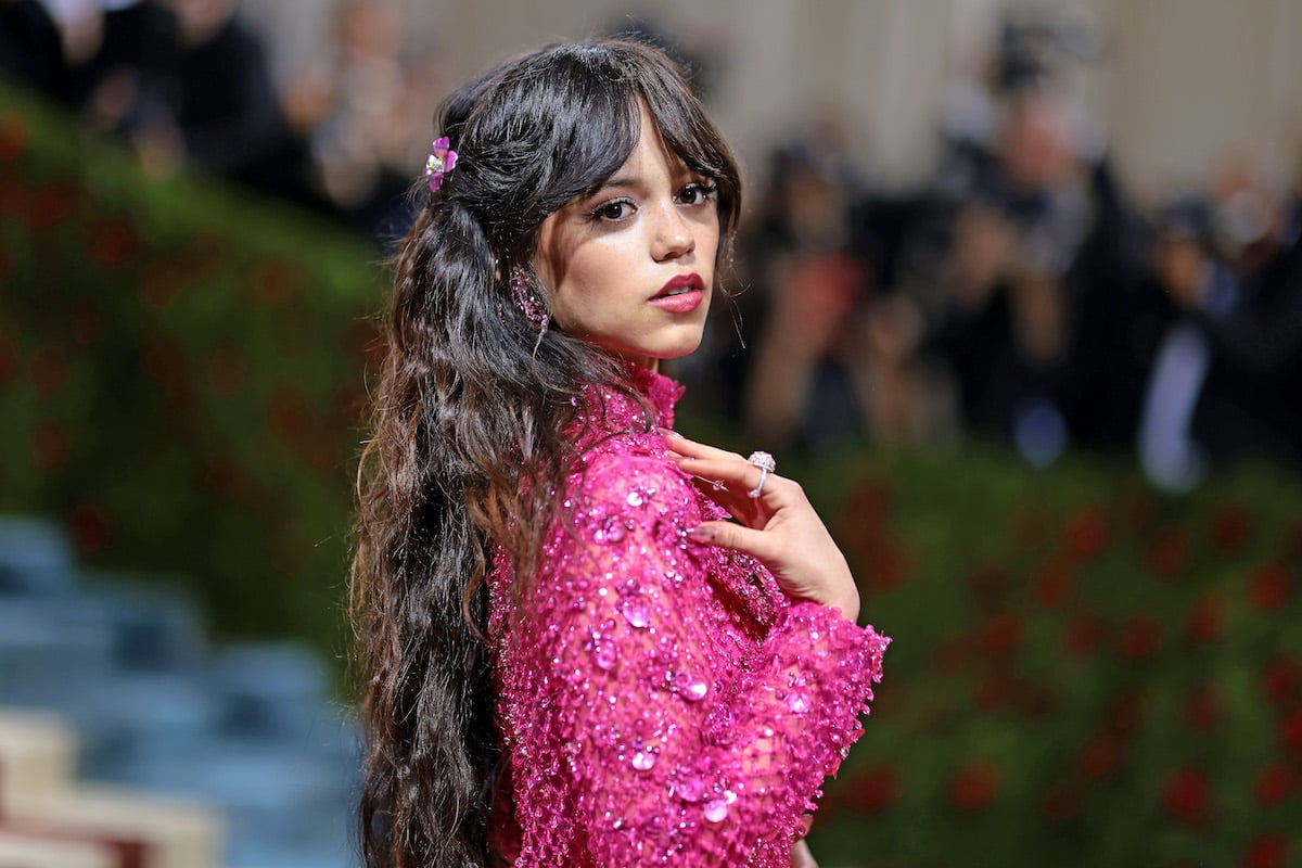 Jenna Ortega poses in a pink gown at The Met Gala